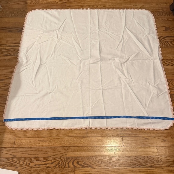 White Baby Blanket with Pink Trim | Soft and Cozy | VGUC - Picture 7 of 10